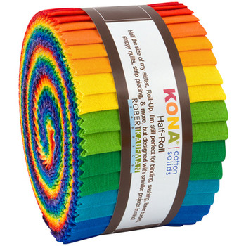 Half Rolls Kona Cotton HR-156-24 Bright Rainbow Palette