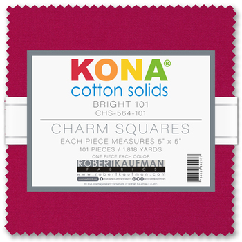 Charm Squares Kona Cotton CHS-564-101 Bright