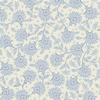 Benartex 16388W52 Whimsey Floral 108" Blue