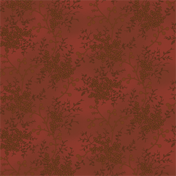 53809W-2DES Windham Fabrics Garden Tale Floral Vine - Ruby