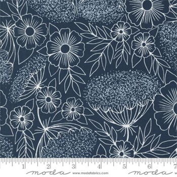 MODA 3314-19 Field of Flowers Navy Dark Blue